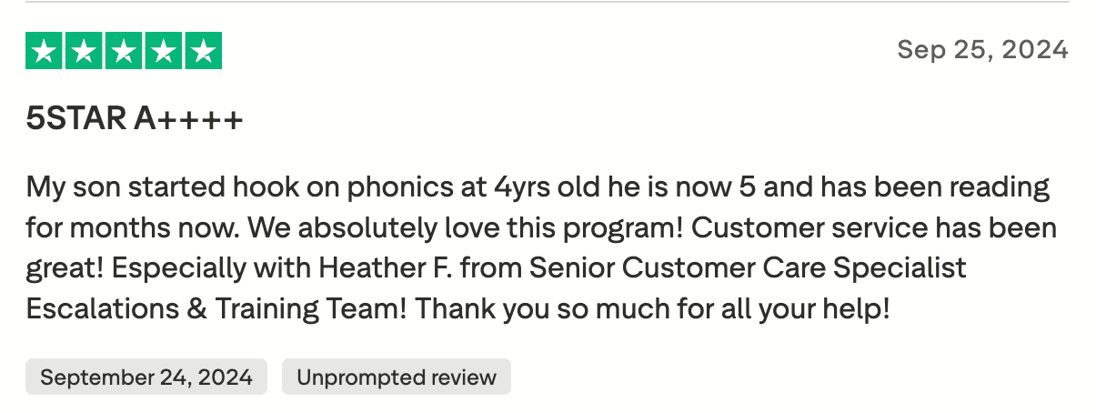 Reviews Hooked on Phonics: Customer support