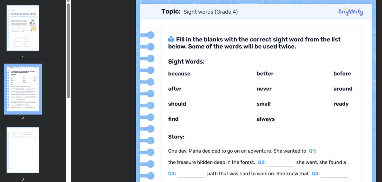 Teaching informational writing for kids through worksheet practice