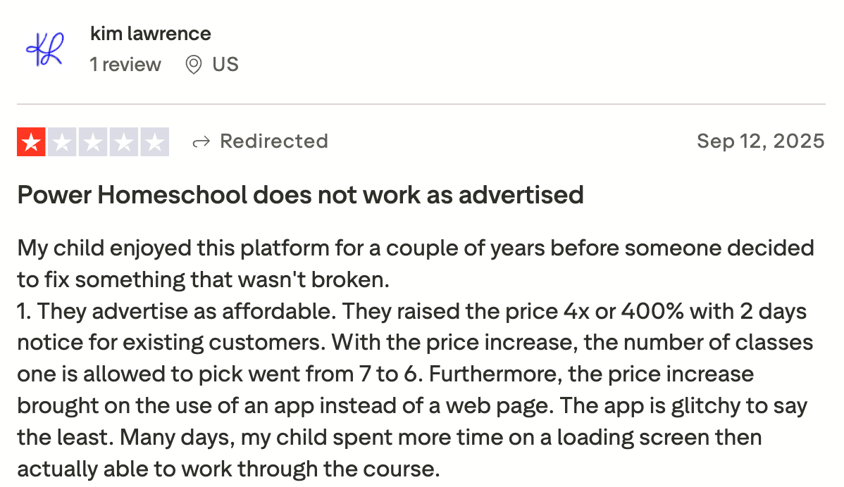 Pros & cons of Power Homeschool