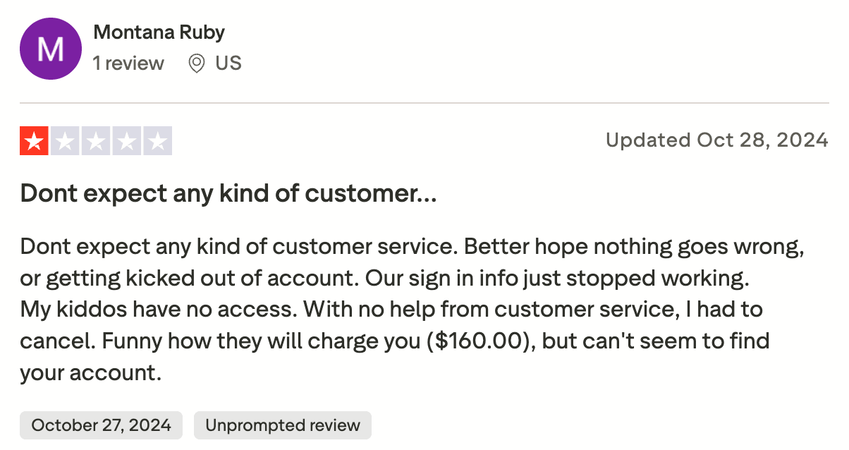 Power Homeschool services reviews: Customer support