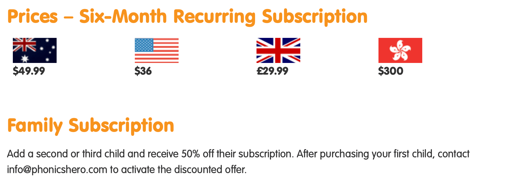 Phonics Hero: Pricing