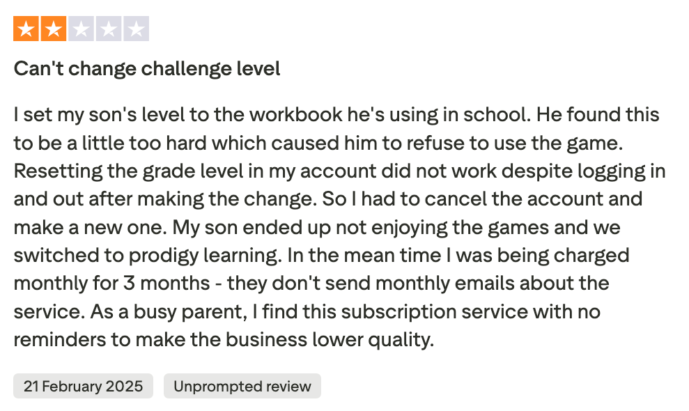 Common complaints about AdaptedMind