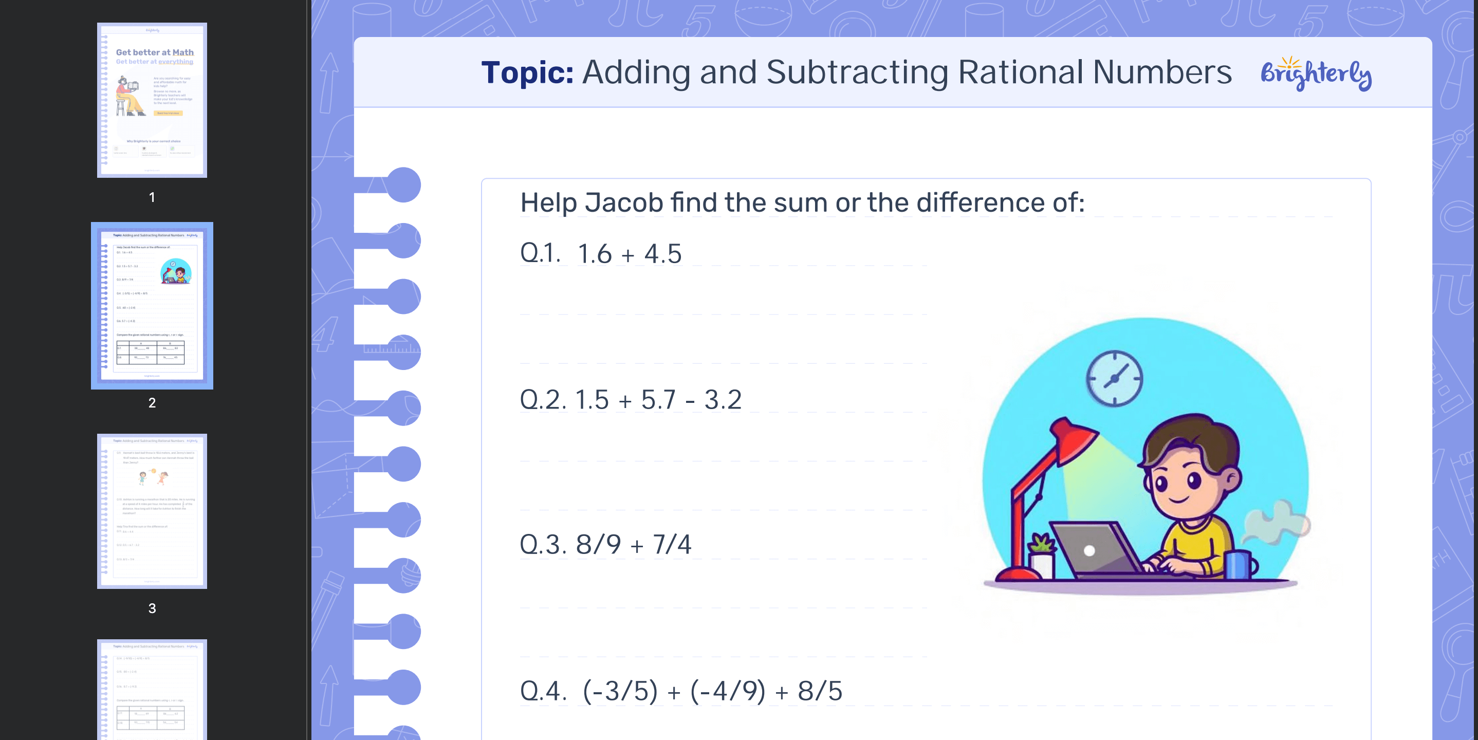 K-2 addition/subtraction