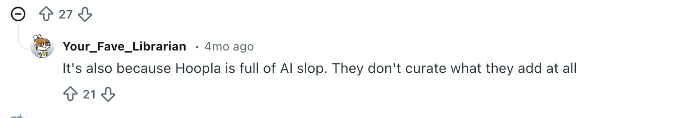 What is the downside to Hoopla?