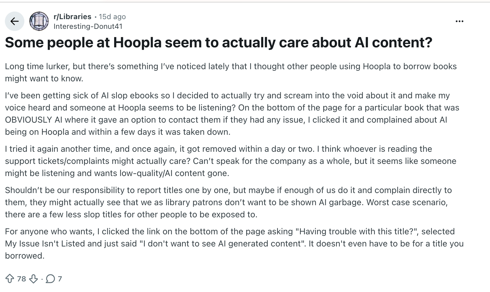 What is the downside to Hoopla?