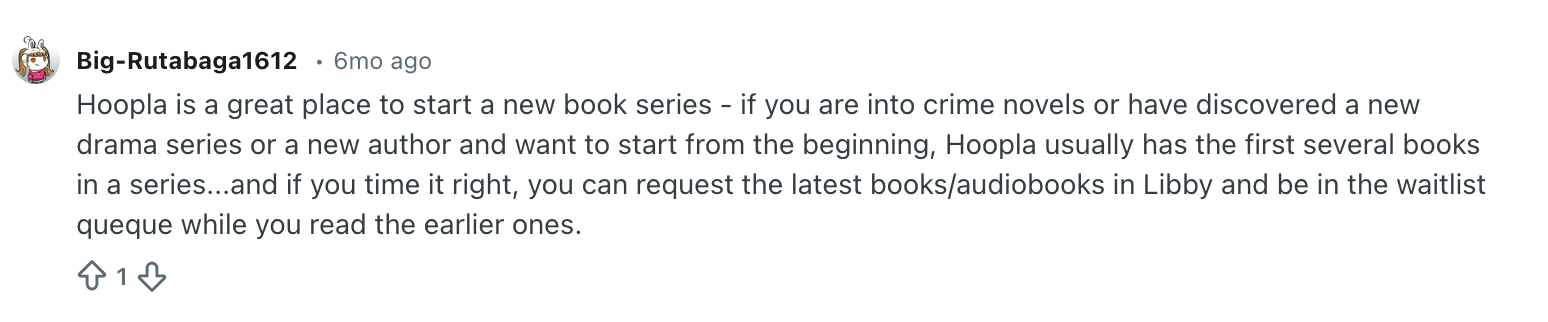 Hoopla reviews on Reddit