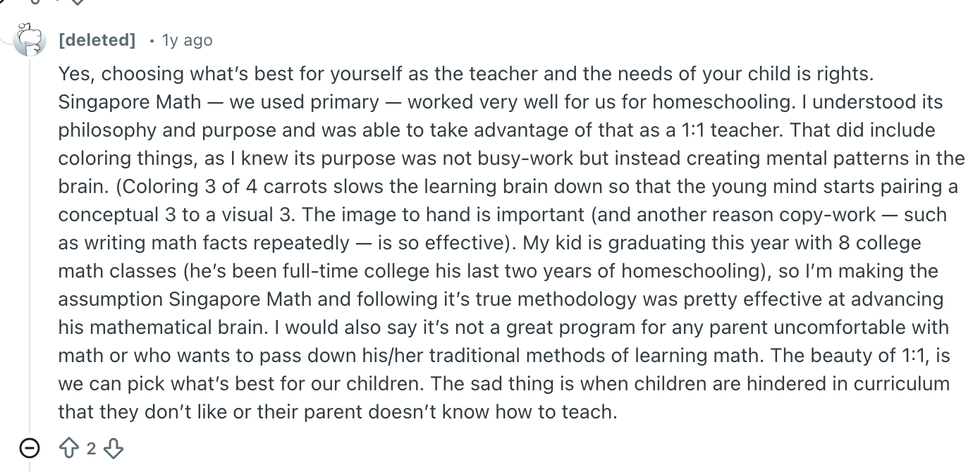 Singapore Math reviews on Reddit: What parents really think about the platform