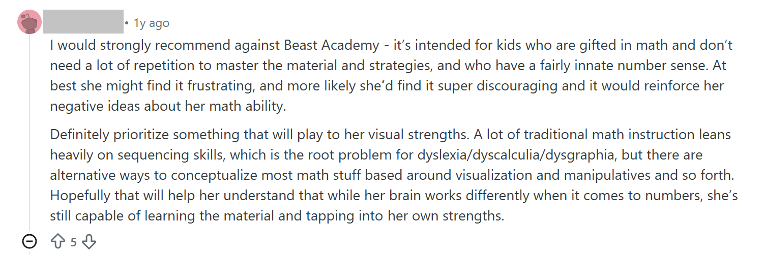 Beast Academy Reviews on Learning Outcomes
