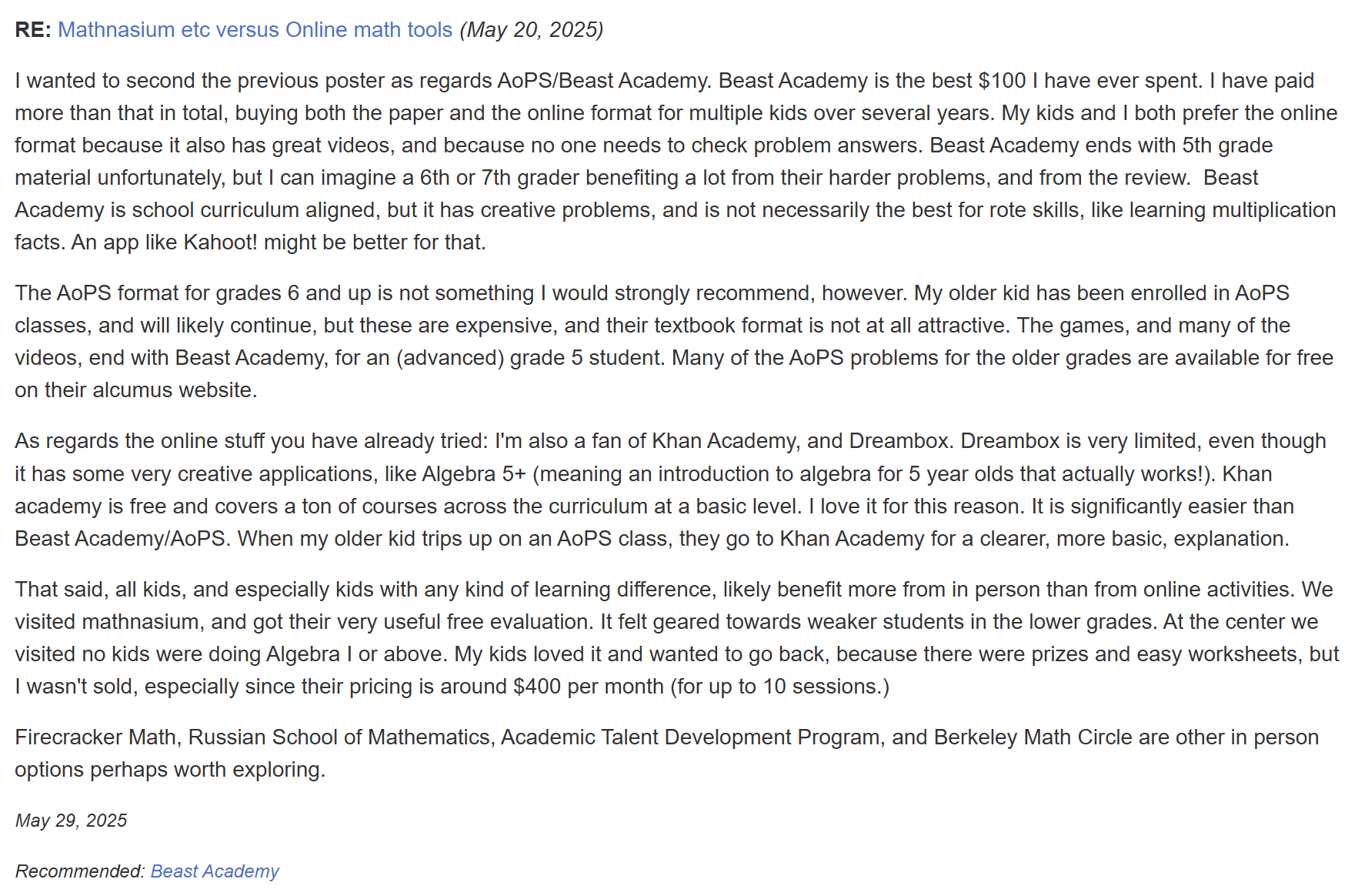What Does Beast Academy Cost?