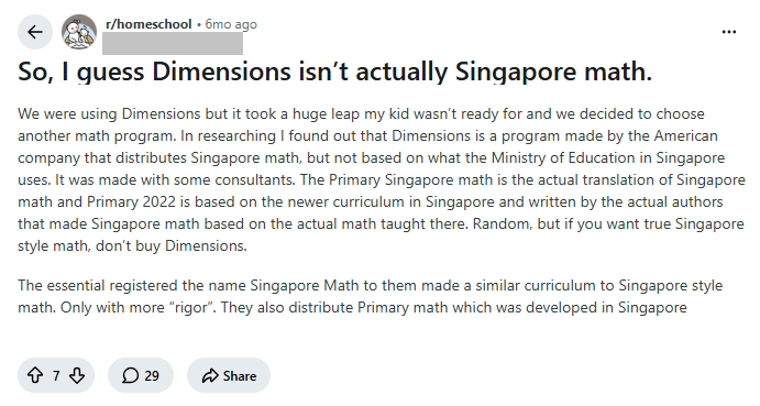 Singapore Math Cons