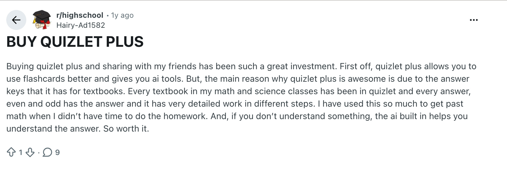 Quizlet cost Reddit & Trustpilot reviews