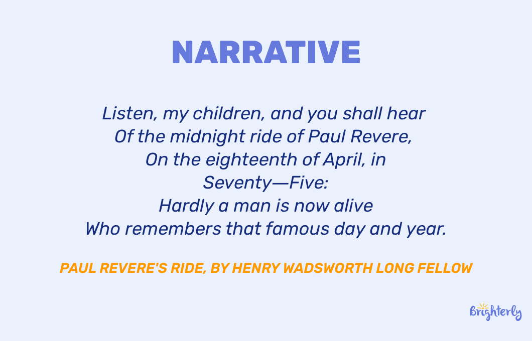 Narrative as a different type of poetry 