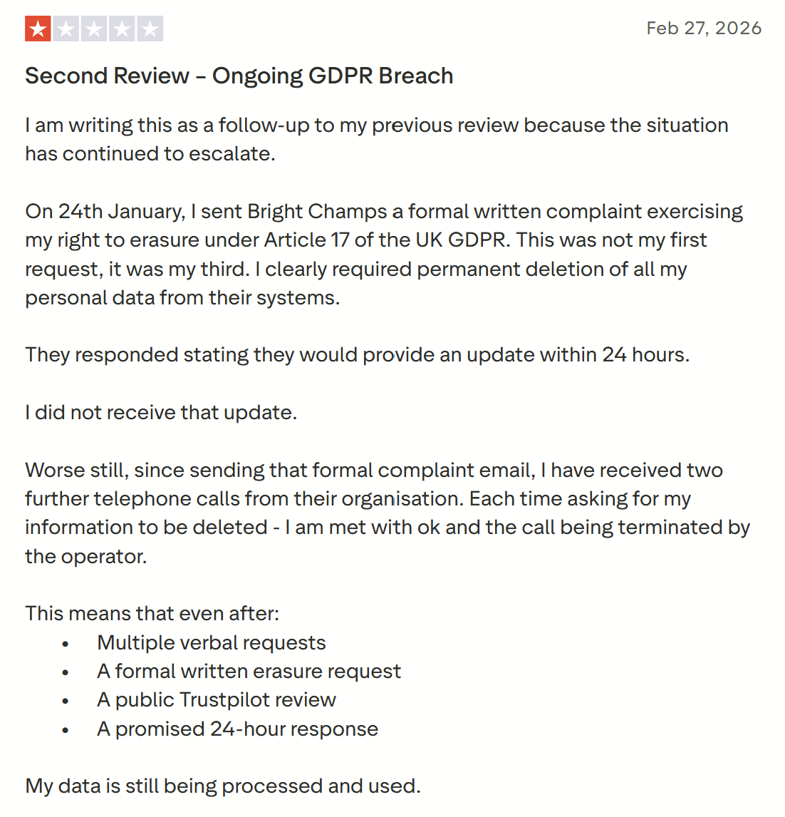BrightCHAMPS Review Customer Support
