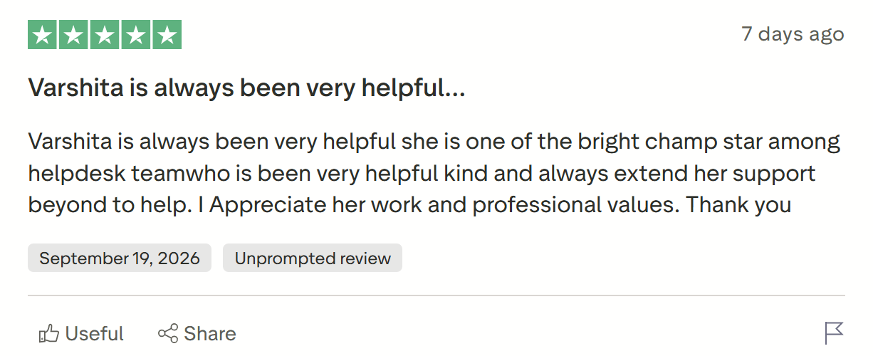 BrightCHAMPS Review Customer Support