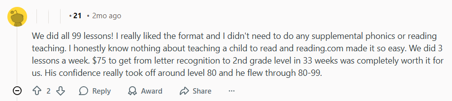 Reading.com Price Explained