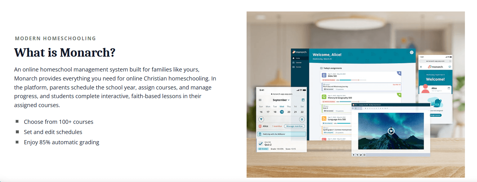 Monarch Online Curriculum
