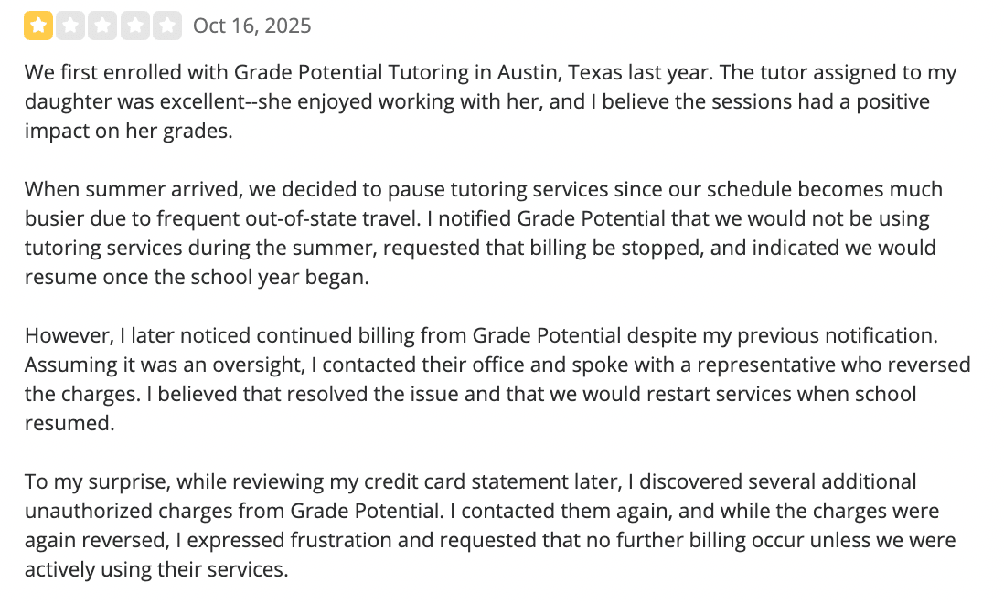 Grade Potential Tutoring User Experience