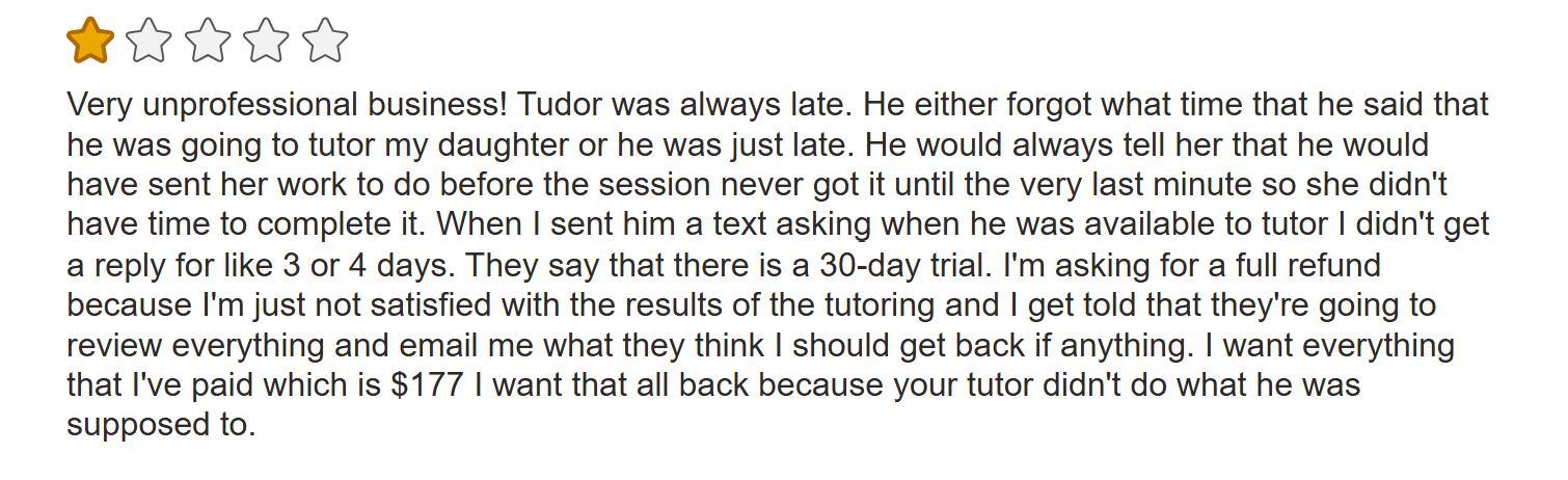 Grade Potential Tutoring Complaints