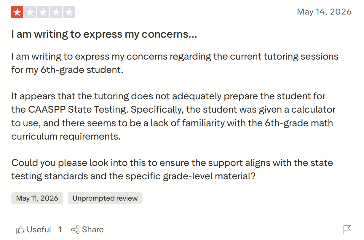 Mismatches With Official US Educational Standards