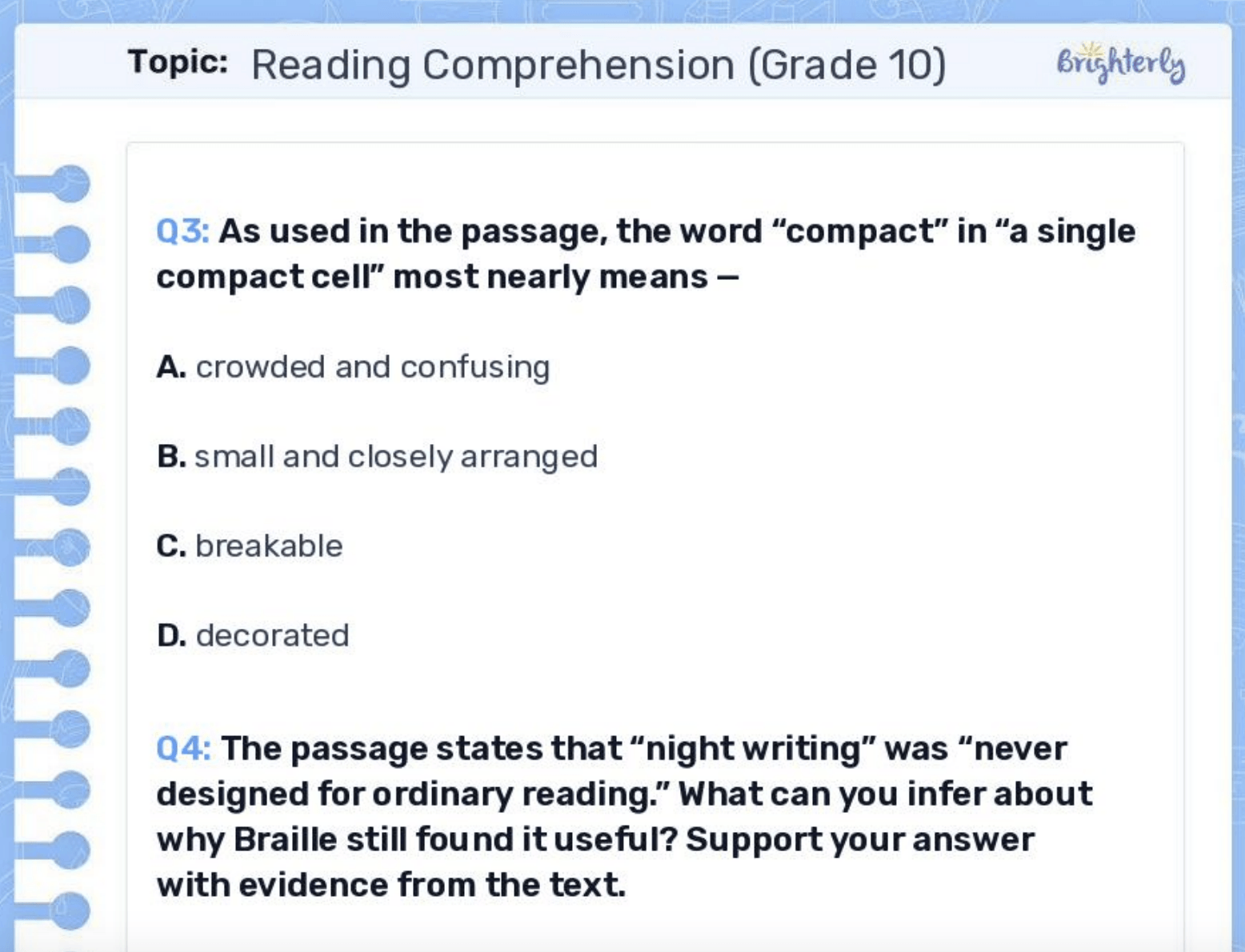 reading compr - 10 grade (1)