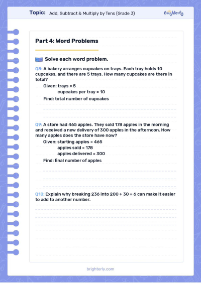 Base Ten Worksheets PDF