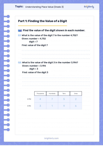 Base Ten Worksheets PDF