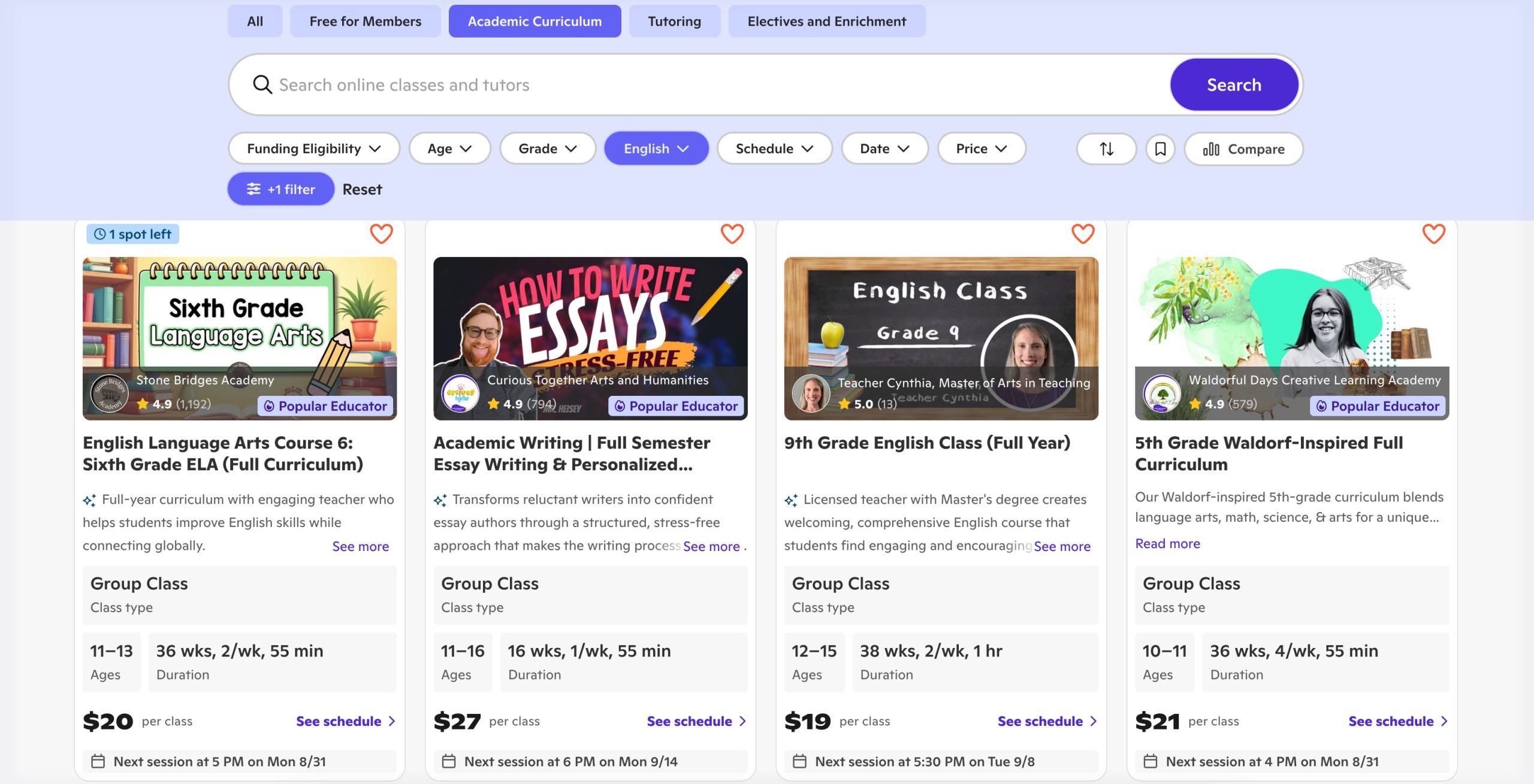 Outschool Online Writing Courses