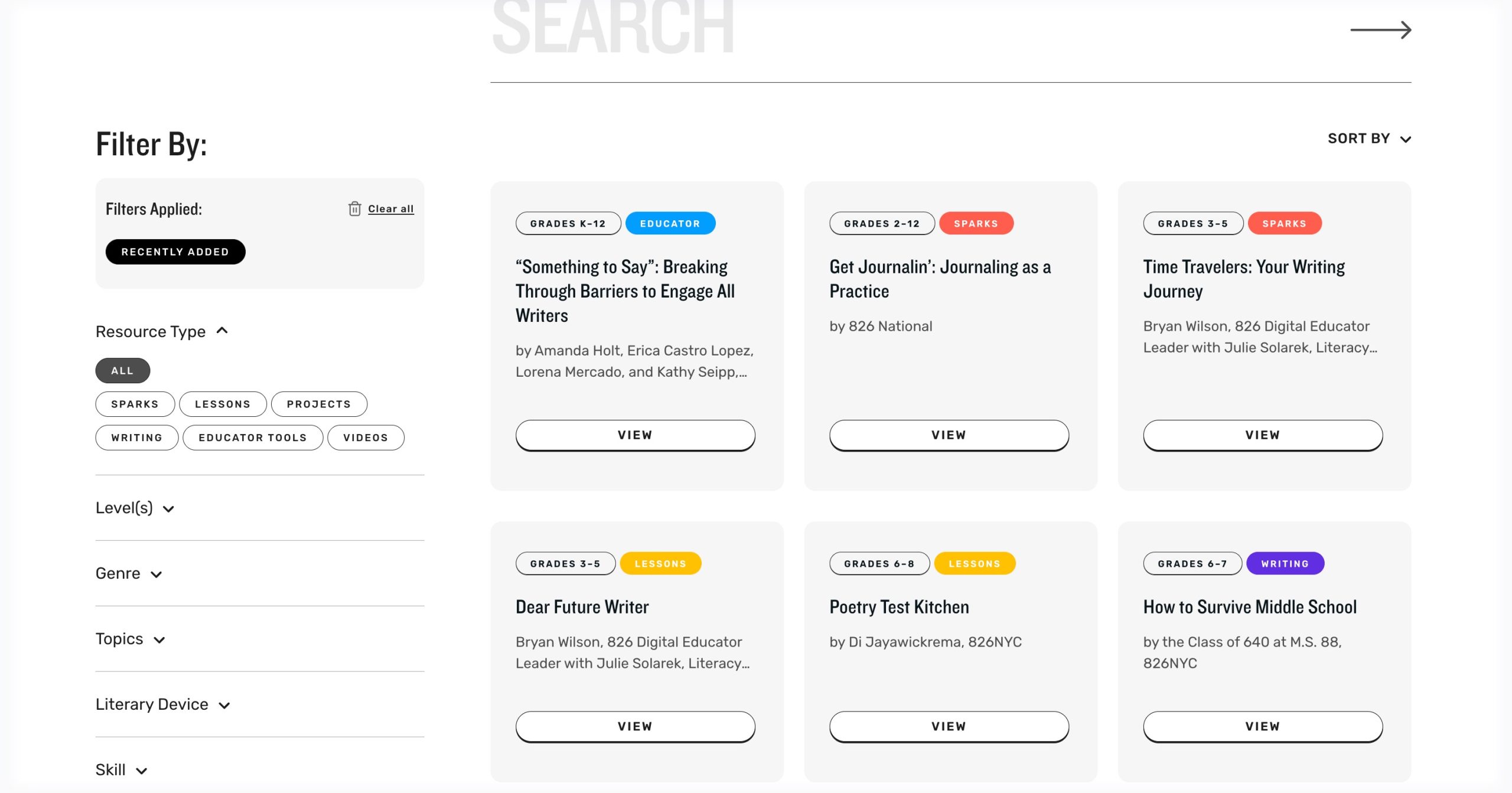 826 Digital Free Writing Resources