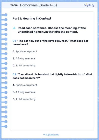 Homonyms 1