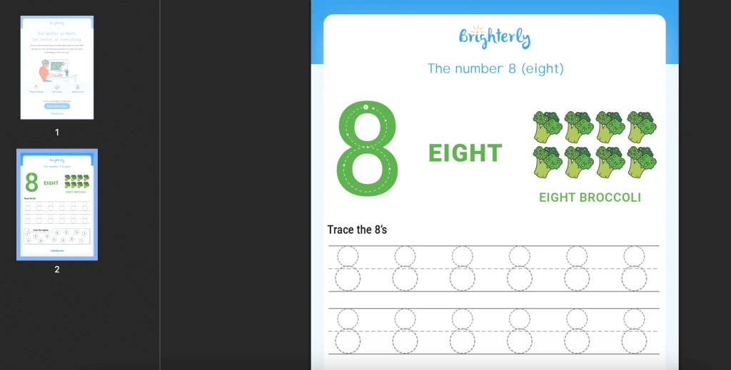 Number 8 Worksheets-1