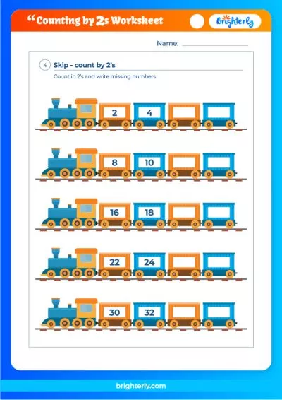 Counting By 2's Worksheet
