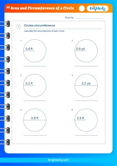 Circle Area And Circumference Worksheet