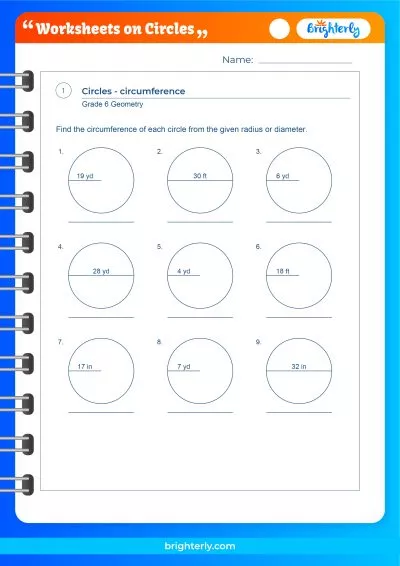 Geometry Circles Worksheet