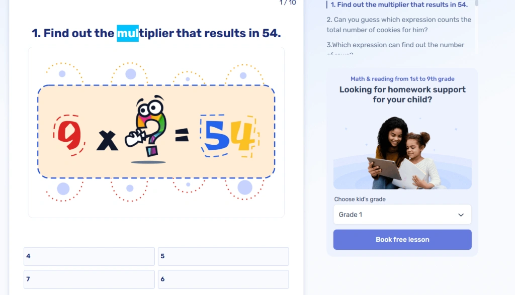 2 digit by 1 digit multiplication worksheet: Practice