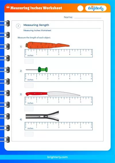 Measure To The Nearest Inch Worksheet