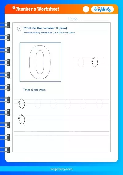 Number 0 Worksheets For Kindergarten