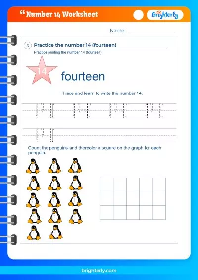 Number 14 Worksheets For Pre K