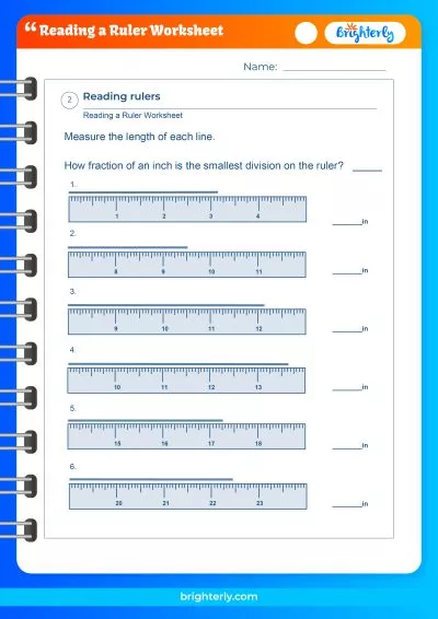 Printable Reading A Ruler Worksheet