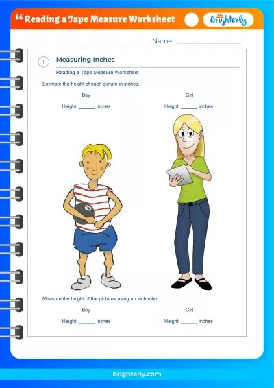 Blank Tape Measure Worksheet
