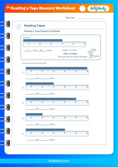 Free Reading a Tape Measure Worksheets PDFs Brighterly