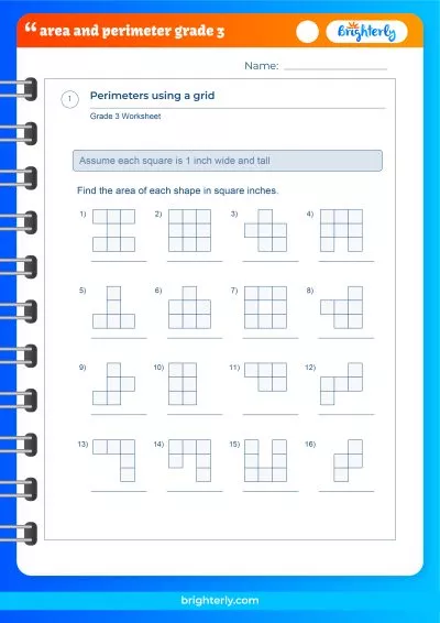Free Area And Perimeter Worksheets 3Rd Grade
