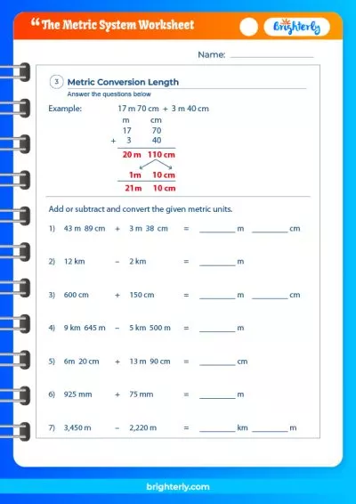 Metric System Challenge Worksheet Answers