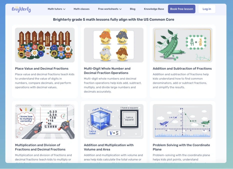 Common Core 5th grade math program