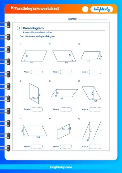 FREE Printable Parallelogram Worksheets [PDFs] Brighterly.com