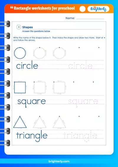 Printable Rectangle Worksheets For Preschool