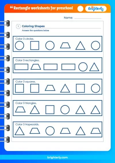 Rectangle Worksheets For Preschoolers