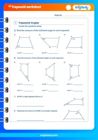Trapezoid Worksheet