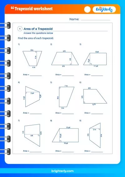 Trapezoids Worksheet