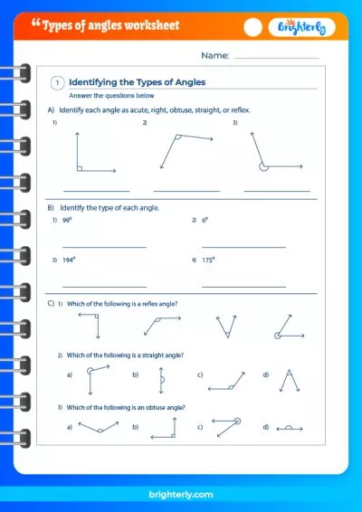 Naming Angles Worksheets