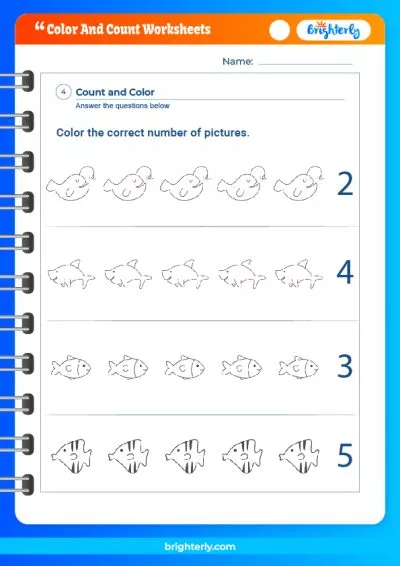 Count and Color Worksheet Free
